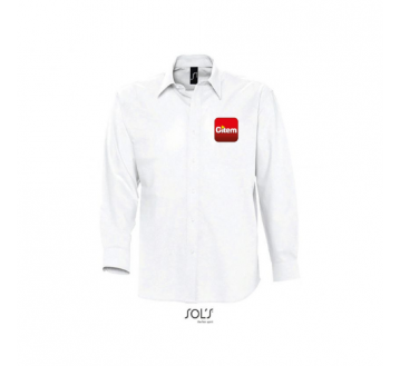 CHEMISIER HOMME MANCHES LONGUES BLANC GITEM