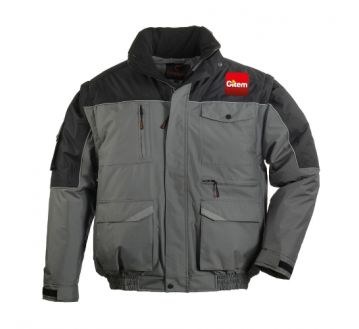 BLOUSON RIPSTOP GRIS/NOIR